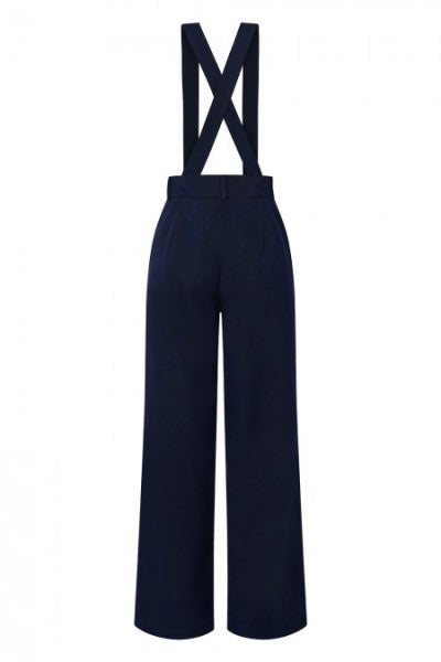 Banned Retro - Pantaloni Classici in blu navy