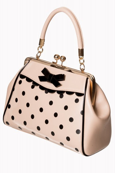 Banned Retro - Crazy Little Thing Bag in crema / nero