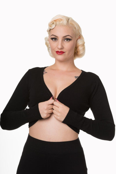 Banned Retro - Flickers Bolero in nero