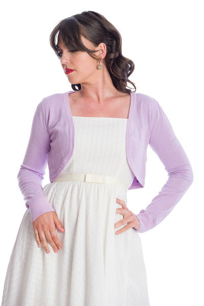 Banned Retro - Flickers Bolero in lilac