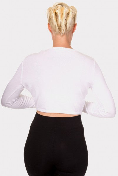 Banned Retro - Flickers Bolero en blanco nieve