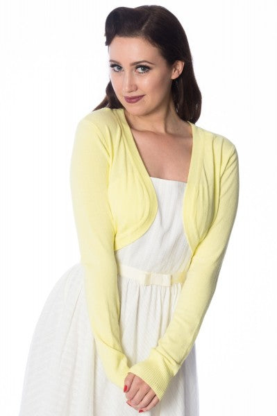 Banned Retro - Flickers Bolero in light yellow