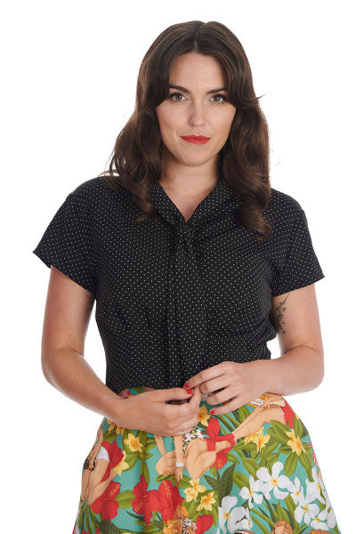 Banned Retro – Garden Spot Blouse Black