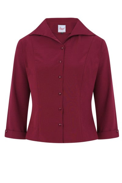 Banned Retro – Janine Blouse in raspberry