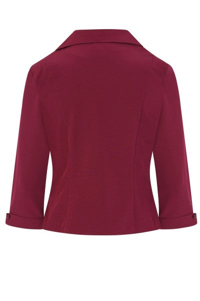 Banned Retro – Janine Blouse in raspberry – mainstreet Vintage Shop