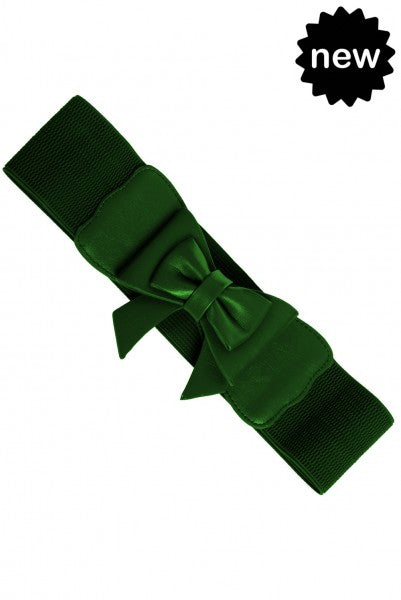 Banned Retro - Stretch Belt Play It Right in dark green