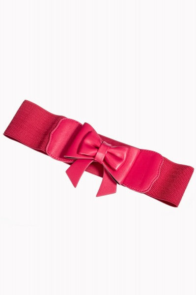 Banned Retro - Ceinture extensible Play It Right en rose vif