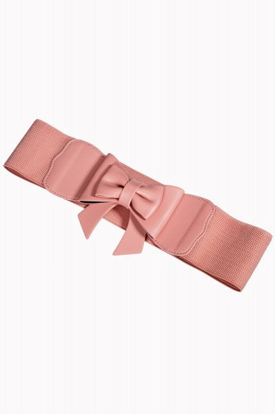 Banned Retro - Stretch Belt Play It Right in old pink