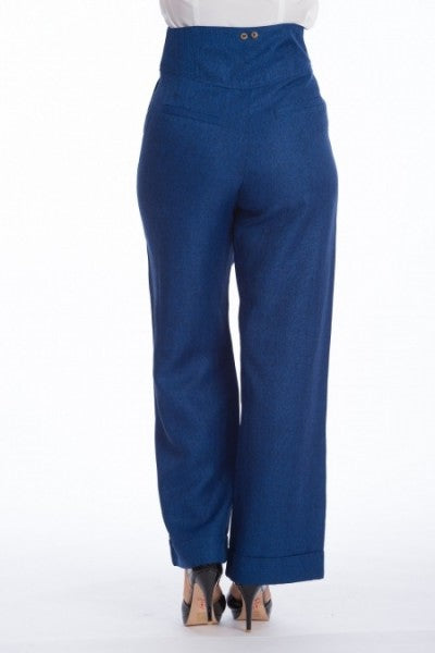 Banned Retro - Pantalon Sassy bleu