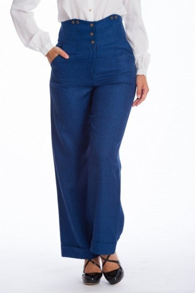 Banned Retro - Pantalon Sassy bleu