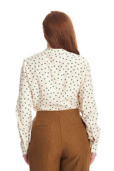 Banned Retro – Spot Envy Blouse in crèmewit