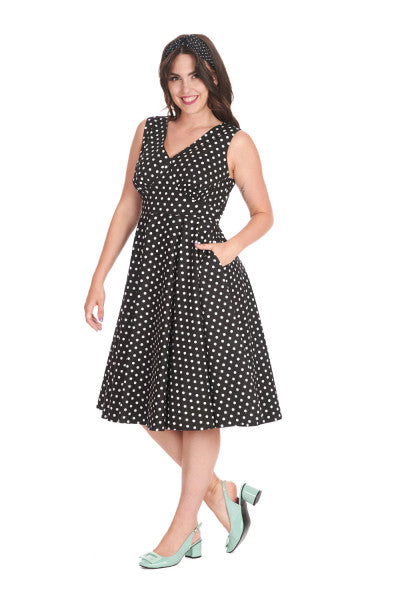 Banned Retro - Vestido Summer of Spots en negro