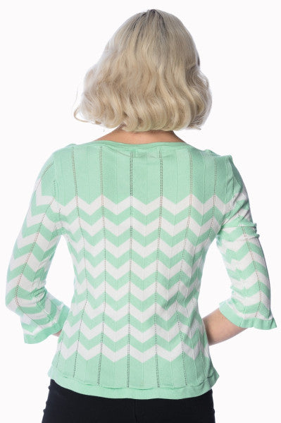 Banned Retro - Vanille Top in mint