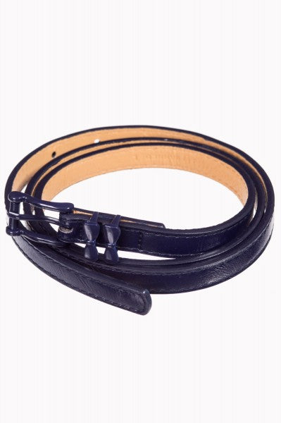 Banned Retro - Come Back riem in marineblauw