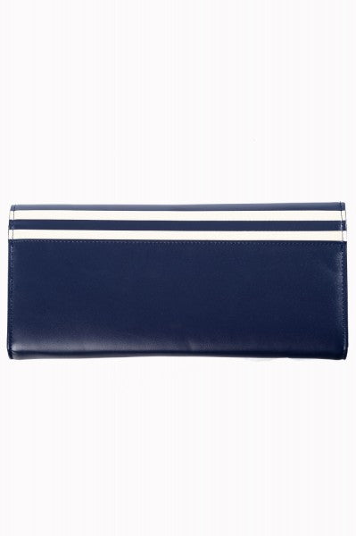 Banned Retro - Vintage Nautical Clutch in blau