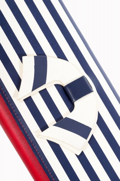 Banned Retro - Vintage Nautical Clutch in rot