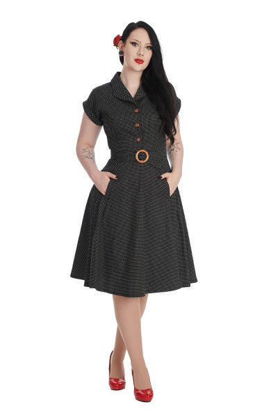 Banned Retro - Polka Dot Dance Dress in black