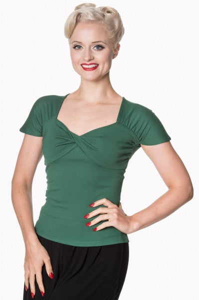 Banned Retro – She who dares Top in green