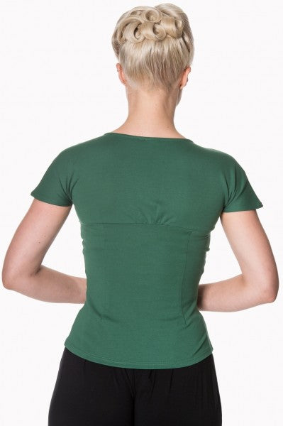 Banned Retro – She who dares Top in green