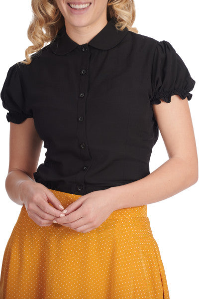 Banned Retro – Blusa Betsy Bloom en negro