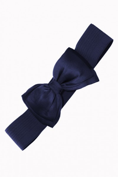 Banned Retro - Ceinture extensible Bella Belt en bleu marine