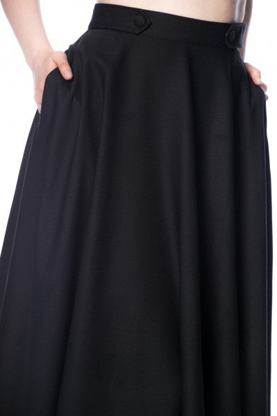 Banned Retro - Di Di Swing Skirt in Schwarz