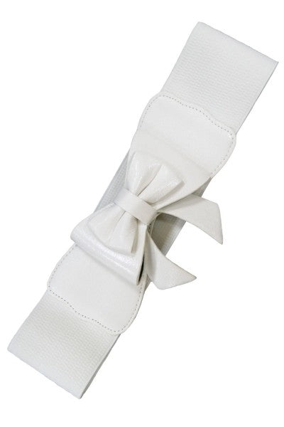 Banned Retro - Ceinture extensible Play It Right en crème blanc