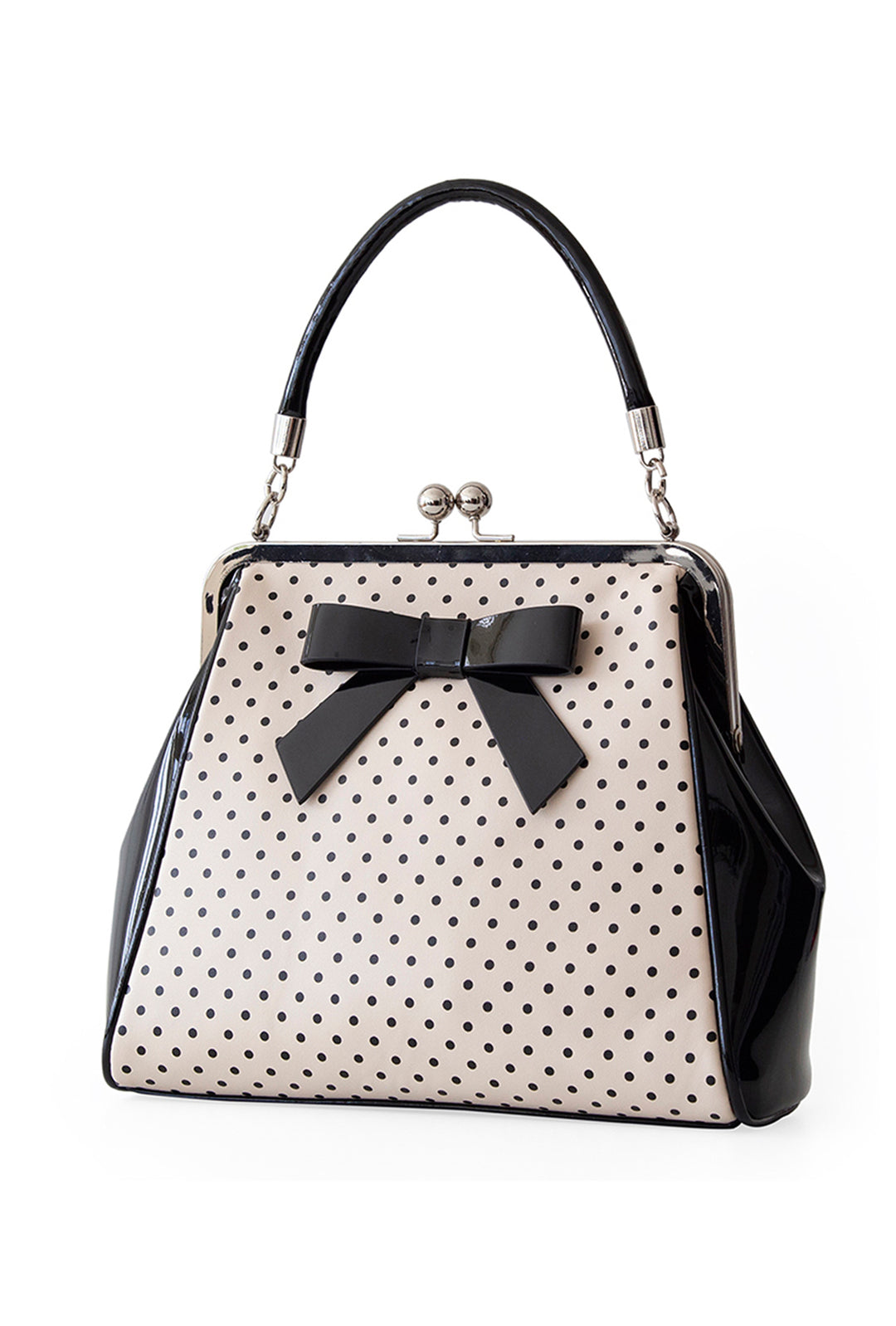 Banned Retro - Sac à main Polka Starr en crème