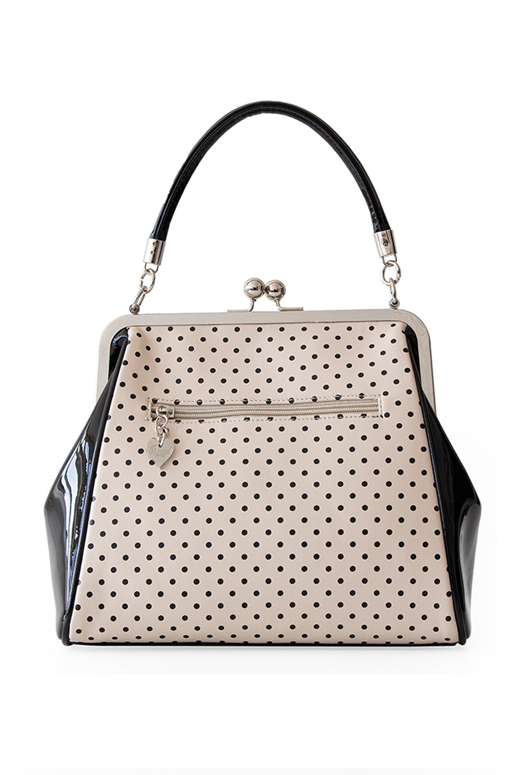 Banned Retro - Sac à main Polka Starr en crème