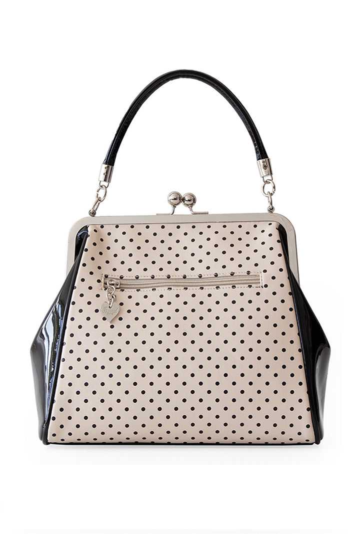 Banned Retro - Sac à main Polka Starr en crème