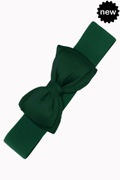 Banned Retro - Ceinture extensible Bella en vert bouteille