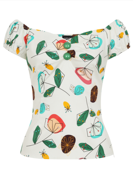 Collectif Womenswear - Dolores Mid Century Floral Top