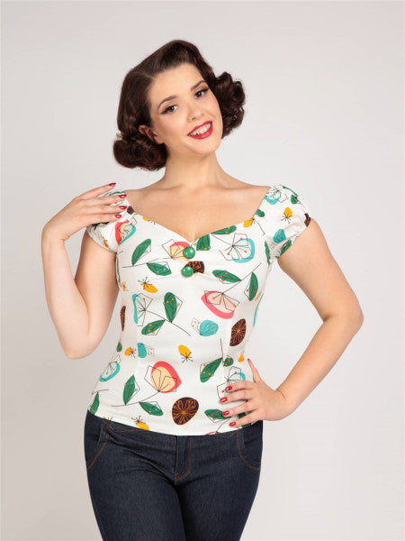 Collectif Womenswear - Top Floral Dolores de Media Centuria