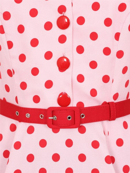 Collectif Womenswear - Abito a Swing a Pois Dora