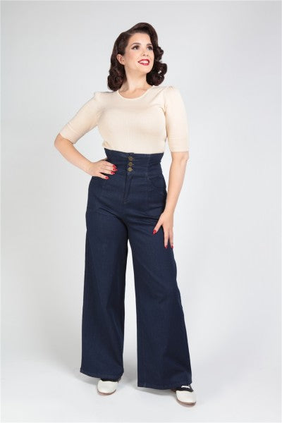 Collectif Womenswear - Pantalones Freya - Latzhose