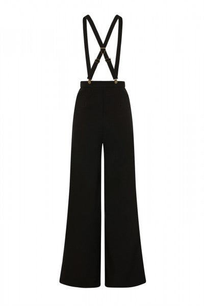 Collectif Womenswear - Glinda Plain Trousers in black