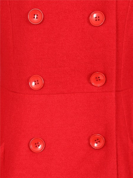 Collectif Womenswear - Abrigo con capucha Heather en rojo