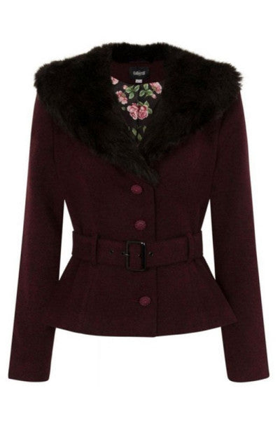 Collectif Womenswear - Molly Jacket in wine red