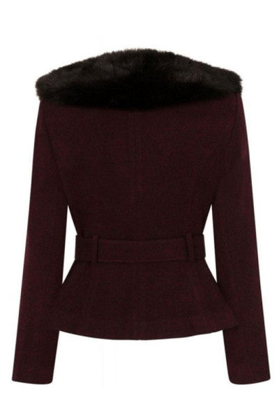 Collectif Womenswear - Molly Jacket in wine red