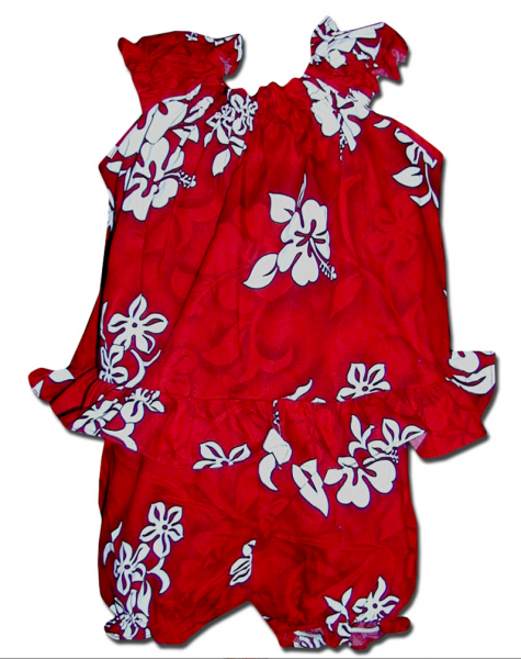 Pacific Legend - Conjunto de Cabana para Niñas Hibiskus rojo