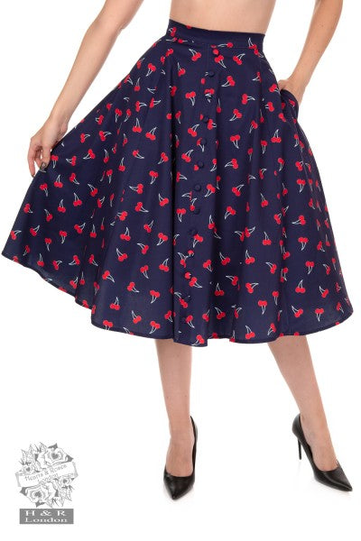 Hearts & Roses - Sweet Cherry Swing Skirt