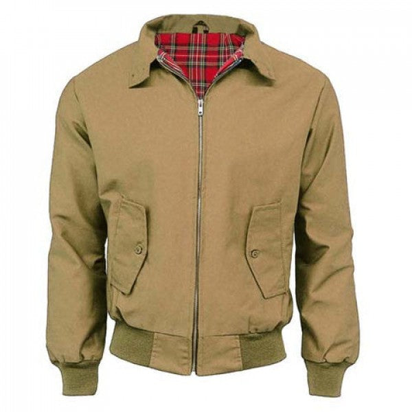 Chaqueta Harrington clásica en camel