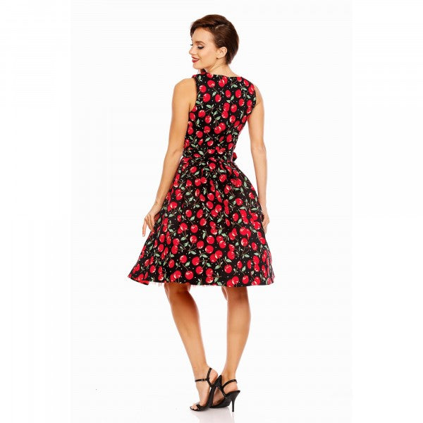 Dolly & Dotty - Robe Swing Rétro Annie en Cerise Noire