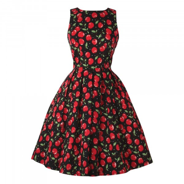 Dolly & Dotty - Annie Retro Swing Dress in Black Cherry