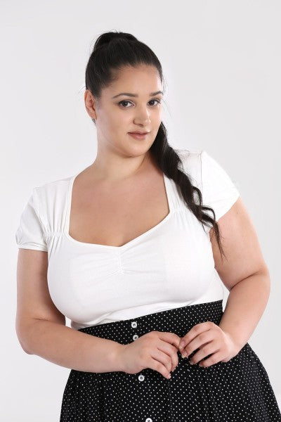 Hell Bunny – Mia Top in ivory