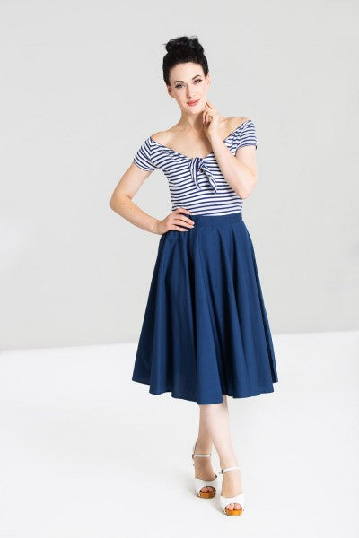 Hell Bunny - Paula 50s Rok in marineblauw