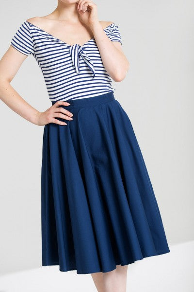 Hell Bunny - Paula 50s Rok in marineblauw