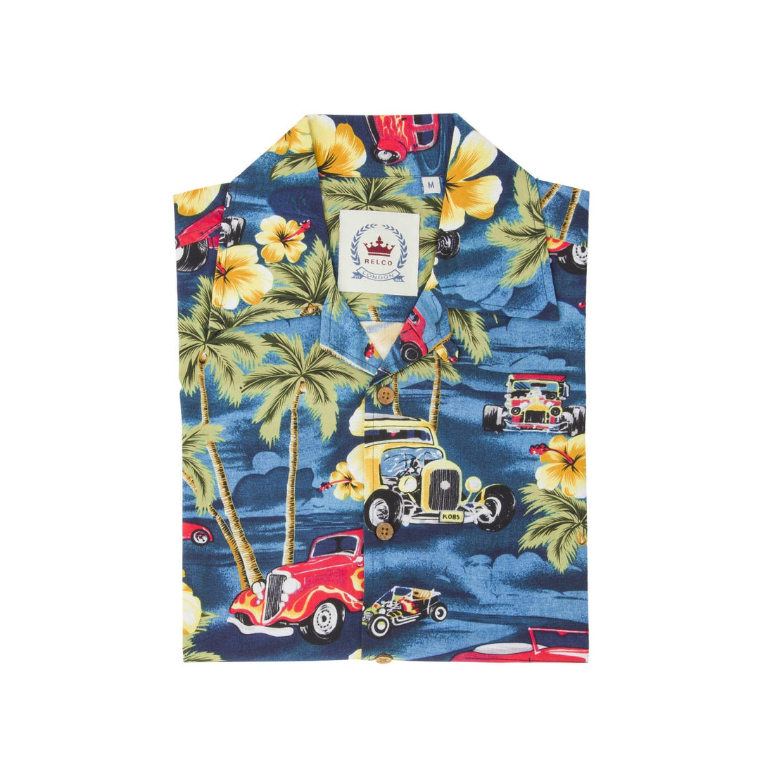 CRK London - Hemd Hawaiian Style Cars navy