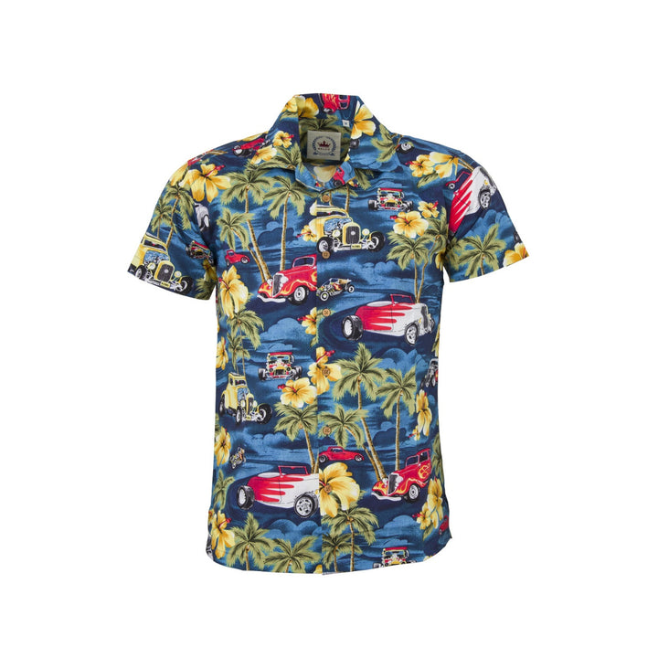 CRK London - Hemd Hawaiian Style Cars navy