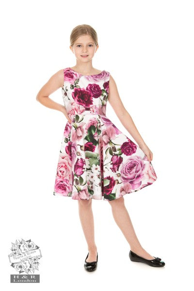 Hearts & Roses - Girls Alice Floral Swing Dress